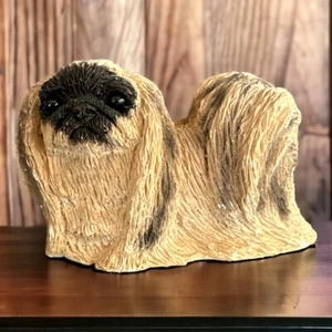 Vintage Stone Critters Littles Pekingese Dog 2.5” Figurine Glass Eyes - Picture 1 of 8