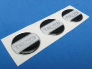 NEW OLD STOCK TRIUMPH LOGO GEWÖLBT AUFKLEBER EMBLEM AUFKLEBER 3ER SET A-#279 - Bild 1 von 1