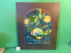 Stained Glass Window Photo/Hebrew University Jerusaleml (Used/EUC)