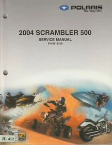 JL412 Polaris 2004 Scrambler 500 Service Manual (2003) PN 9918756 - Picture 1 of 1