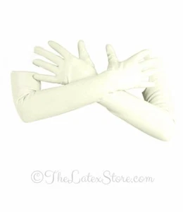 Latex ELBOW-MID Handschuhe / PREMIUM / WEISS / FETISCH / Made in Germany /1108m - Bild 1 von 5