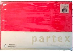 PARTEX Pillar Box Red SINGLE Sheet Set | 225TC Percale - Picture 1 of 4