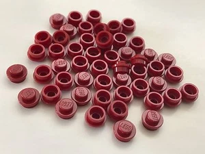 *NEW* Lot of 100 Pieces Lego Round Plate 1x1 DARK RED - Picture 1 of 1