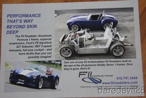 2013 FII Roadster Shelby Series SEMA Show Promo Info Card - Picture 1 of 1