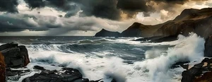 Nature Scene Sea Ocean Wave Canvas Posters Prints Painting Wall Art Pictures - Picture 1 of 8
