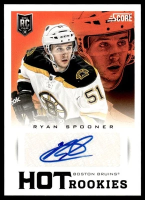 2013-14 Score Hot Rookie Signatures Ryan Spooner Auto Boston Bruins #607 - Image 1 of 2