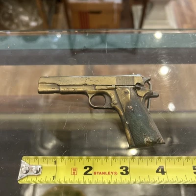 Vintage Original Belt Buckle US Military Colt 45 Caliber Pistol Gun 4" Long - Image 1 of 4
