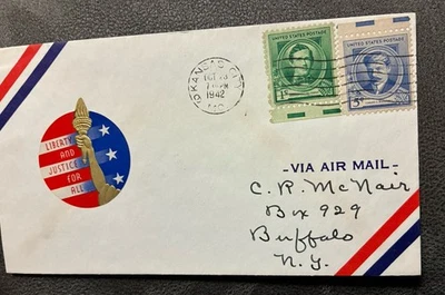 Kansas City Mo WWII Patriotic Postal Cover 1942 - Image 1 of 2