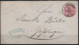 GERMANY - WURTTEMBERG 1877, NICE CLASSIC COVER TO GEISLINGEN. #A943 - Picture 1 of 2