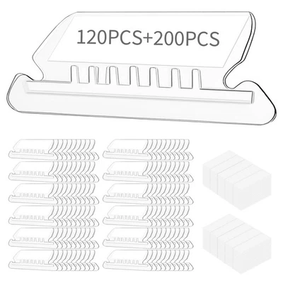 Reastar Hanging File Folder Tabs, 120 Pcs File Folder Tabs and 200 Pcs Inserts