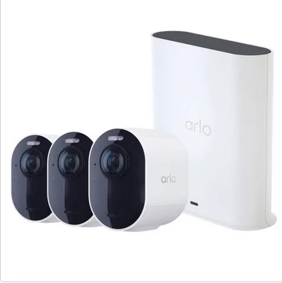 Arlo Ultra Security Camera 4K (3Rd Gen), 3-Pack, White with Smart Hub - Image 1 of 4