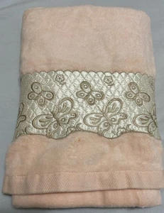 Vintage Lustre Fieldcrest Embroidery Silk Butterflies Bath Towel Vac Sealed - Picture 1 of 5