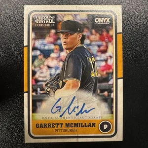 Garrett Mcmillan Auto | 2025 Onyx Authenticated | Vintage Extended Baseball - Picture 1 of 2