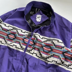Roper Vintage Western Jacket Coat Sz XL Purple Native Americ Cowboy Southwestern - Foto 1 di 11