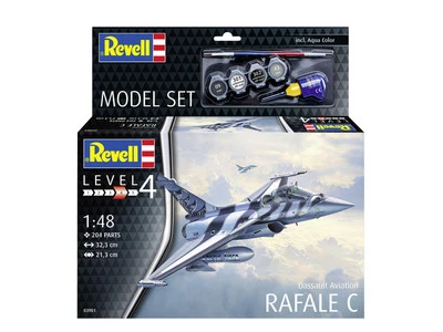 REVELL 63901 MAQUETTE AVION MODEL SET DASSAULT AVIATION RAFALE C 1/48 - Photo 1/4