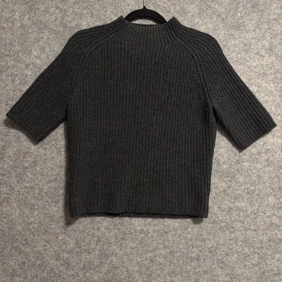 Suéter Theory Mujer Talla Pequeña Gris Jodi Fine Haven Acanalado Cuello Simulado Raglán Foto 1 de 4