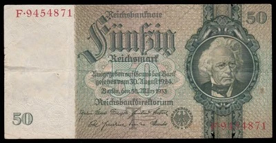 p-100875 Germany 50 Reichsmark 1933 VF - Image 1 of 2