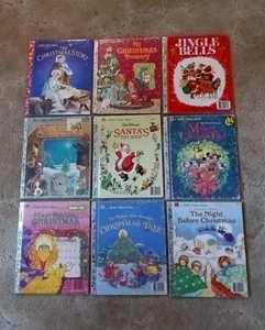 Lot (9) Little Golden Books Christmas Stories Holiday Classics Great Variety B - Picture 1 of 3