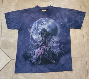 Camiseta De Colección 2007 Y2K The Mountain Moon Bruja Hadas Hadas Tie Dye Adulto L DND - Imagen 1 de 24