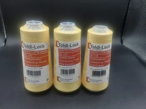 3 TOLDI-LOCK OVERLOCK THREAD. By Gutermann 100% Polyester, 2734 Yd Each, 1345 - Picture 1 of 2