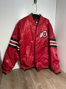 Abrigo chaqueta de iniciación University of Utah Utes talla grande deletrea logotipo grande - Imagen 1 de 5