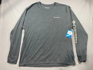 Columbia Men's Charcoal Gray Pullover Lightweight Crewneck Tee Shirt Size XXL - Picture 1 of 6