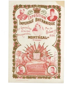 Canada - Montreal - British Imperial Exposition - Advertising - 1896 - RARE - Picture 1 of 3