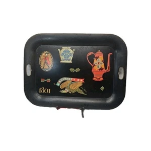 BANDEJA DE SERVIR DE COLECCIÓN 1801 & GEORGE CONTINENTAL Hecha a Mano Mediados de Siglo. Raro - Imagen 1 de 12