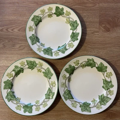 3 PLATOS DE ALMUERZO FRANCISCANOS IVY II, 9 1/2" retirados en muy buena condición Foto 1 de 3