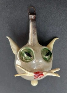 Raro adorno de Navidad antiguo de vidrio para gato de Alemania - Imagen 1 de 12