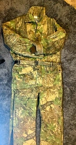 Vintage 10x Duck Camo Hunting Quilted Insulated Coveralls Suit Mens Lrg 42-44 - Picture 1 of 12