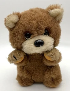 Peluche vintage Applausi "Piccolo orso mendicante" orsacchiotto marrone 7" 1984 COREA - Foto 1 di 4