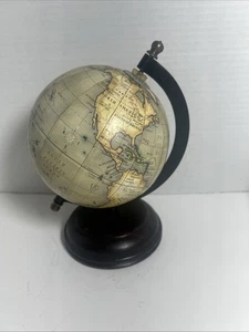 Old World Style Tabletop Glove World Map 8.25” - Picture 1 of 12