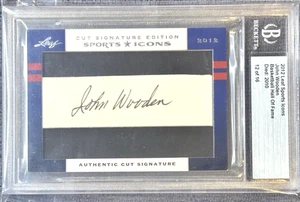 2012 Leaf Sports Icons John Wooden Cut Auto /16 Basketball HoF UCLA - Picture 1 of 3