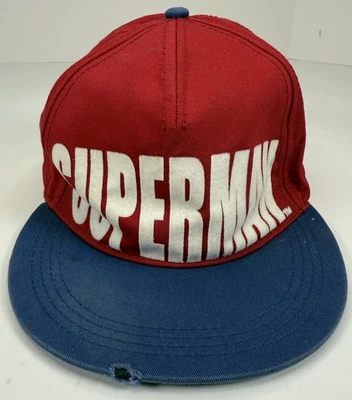 Gorra de colección Six Flags Superman SnapBack parque temático letras grandes rojo azul Foto 1 de 4