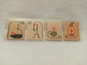 USPS STAMPS - 1979 Americana Lamps 1608 1610 1611 1612 Singles MNH (S1608-1612A) - Picture 1 of 2