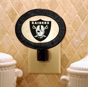 NFL Oakland Raiders Art Glass Night Light (Gift Idea) - Picture 1 of 6