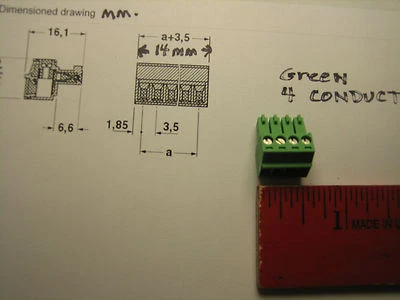 Crestron Adagio,connector plug,green,4 pin,(Phoenix Contact: MC 1,5/4-ST-3,5)