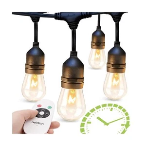 addlon 48 FT Outdoor String Lights Timer Control Commercial Grade Weatherproo... - Picture 1 of 7