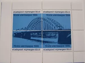Stadspost Nijmegen - Blok 70ste Vierdaagse 1986, Waalbrug, Waal Bridge - Imagen 1 de 1