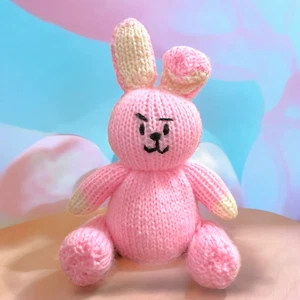 KNITTING PATTERN - Cooky Bunny copertura arancione cioccolato ispirato / giocattolo 15 cm BT21 - Foto 1 di 1