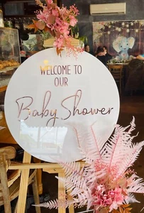 Double layer Round Acrylic Birthday Sign | 21st | Milestone Sign | Business Logo - Picture 1 of 7