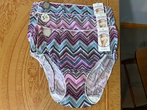 Jockey No Panty Line Promise Zig-Zag  Hip Briefs- Set of 3-Size 7-NWT - Picture 1 of 2