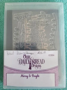 Our Daily Bread Designs ~ Merry & Bright ~ Stamp Set #ICS64 & DIES - Picture 1 of 4