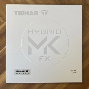 Tibhar Hybrid MK FX | Rot, 2,0 mm | B: 15,1 cm, L: 15,2 cm | Neuwertig! - Bild 1 von 9