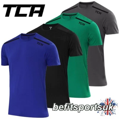 TCA HERREN FITNESSSTUDIO LAUFEN T-SHIRT KURZARM FITNESS TOP LEICHT DRI UNDER CROSS S M L XL