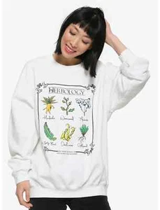 Harry Potter Herbology Chart Women's Crewneck Sweatshirt New S, M, L - Picture 1 of 3