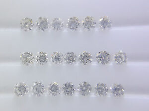 Natural Loose Diamonds F Color 20pc 0.8-1mm SI Clarity Brilliant Cut White Clean