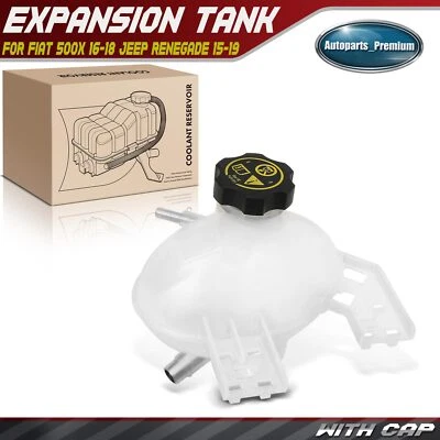 Coolant Expansion Tank with Cap for Fiat 500X 2016-2018 Jeep Renegade 2015-2021 - Image 1 of 4