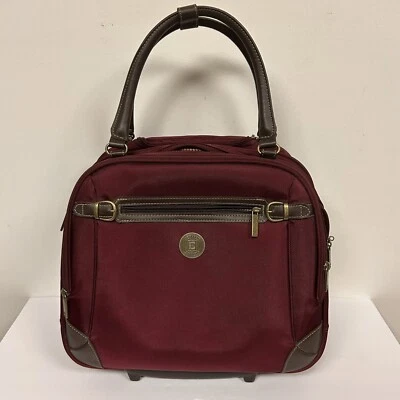 Equipaje de mano Chaps debajo del asiento Weekender 2 ruedas compartimento superior para regazo Borgoña Foto 1 de 4